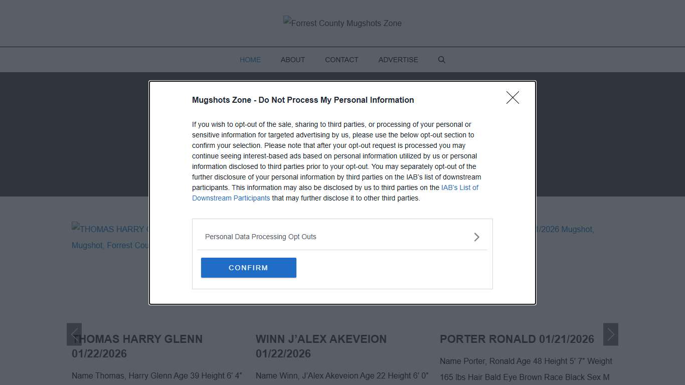 Forrest County Mugshots Zone